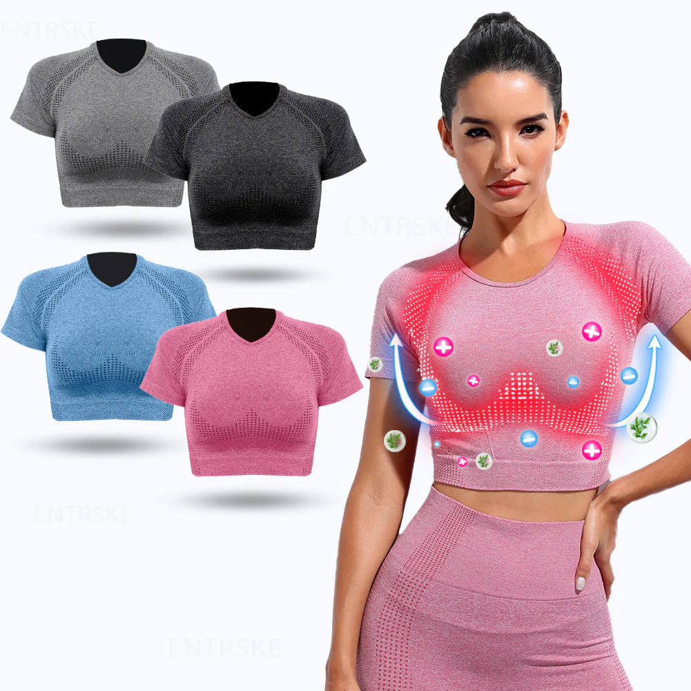 PISPARA Ion Shaping & Lymphvity Detoxification Top, Comfort Breathable ,Contains Tourmaline Fabric