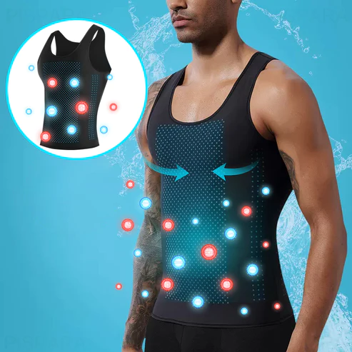 PISPARA Men's Ice Silk Shape Compression Vest