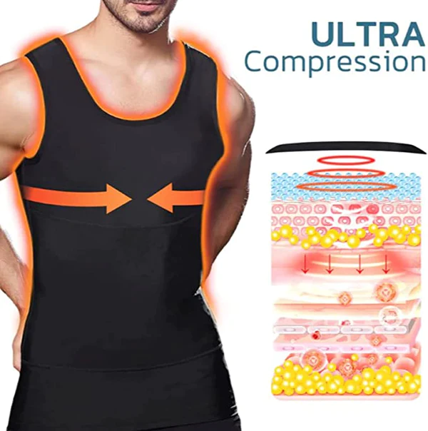 Paiduis Men's Anion Shape Compression Vest