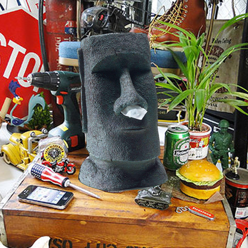 Easter Island Moai Head Tissue Dispenser