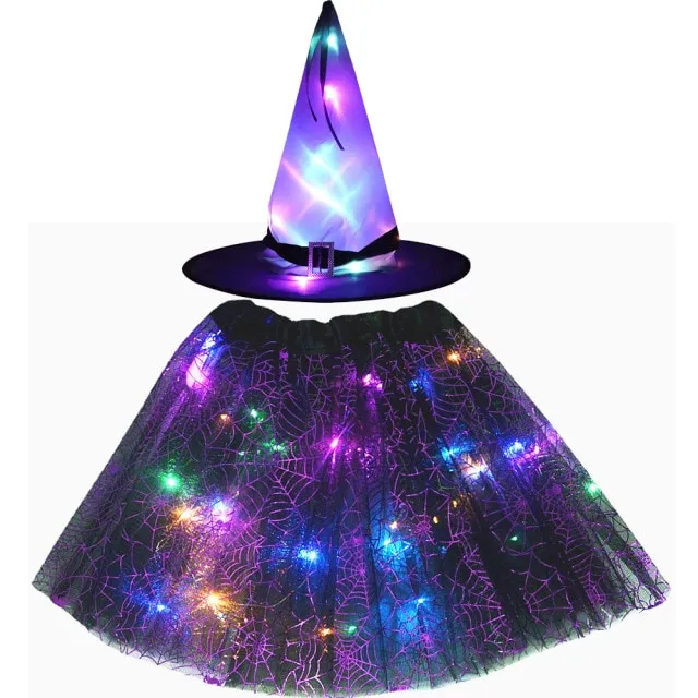 Kids LED Light Up Witch Costume for Halloween