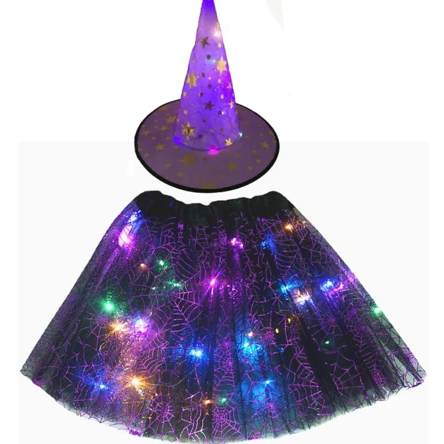 Kids LED Light Up Witch Costume for Halloween