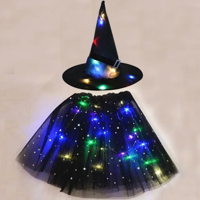 Kids LED Light Up Witch Costume for Halloween