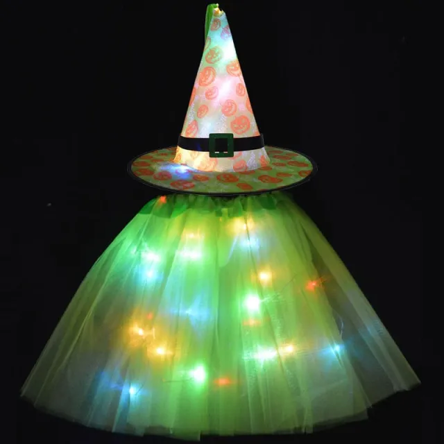 Kids LED Light Up Witch Costume for Halloween