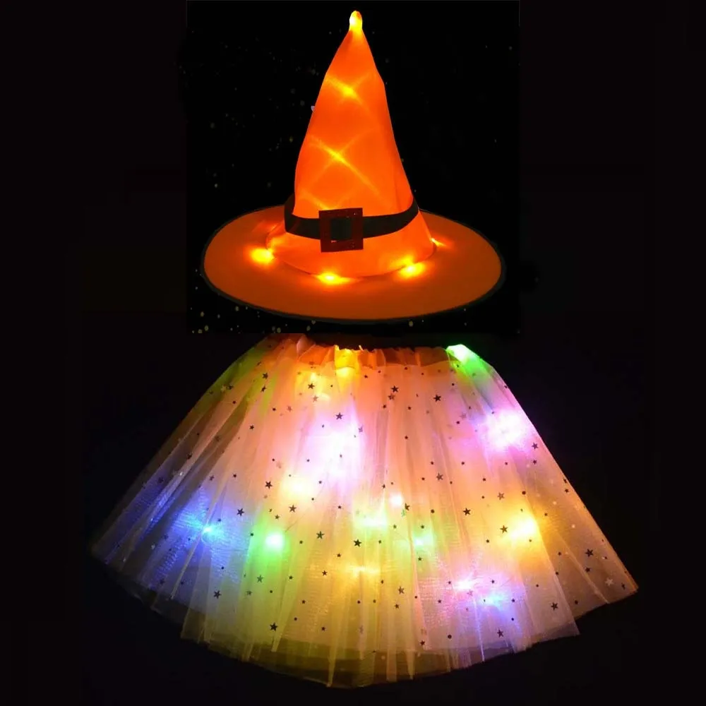 Kids LED Light Up Witch Costume for Halloween