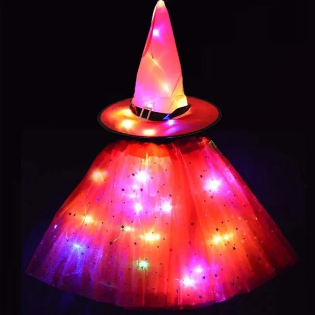 Kids LED Light Up Witch Costume for Halloween