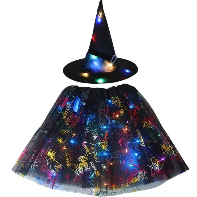 Kids LED Light Up Witch Costume for Halloween