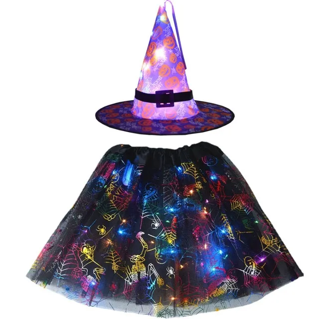 Kids LED Light Up Witch Costume for Halloween