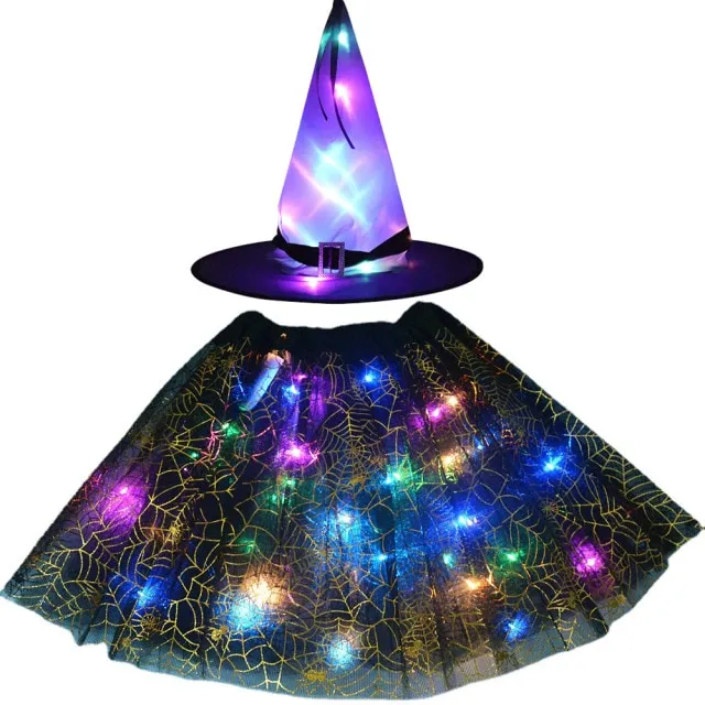 Kids LED Light Up Witch Costume for Halloween