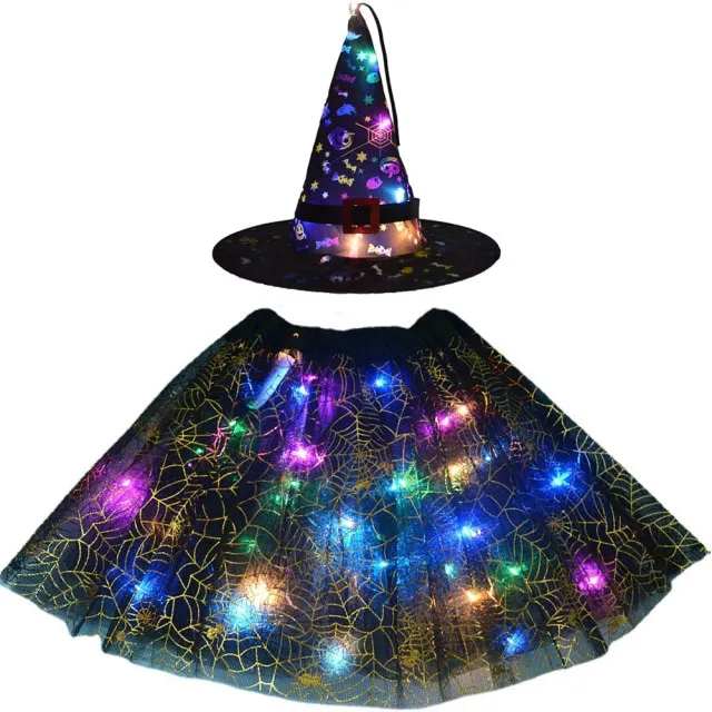 Kids LED Light Up Witch Costume for Halloween