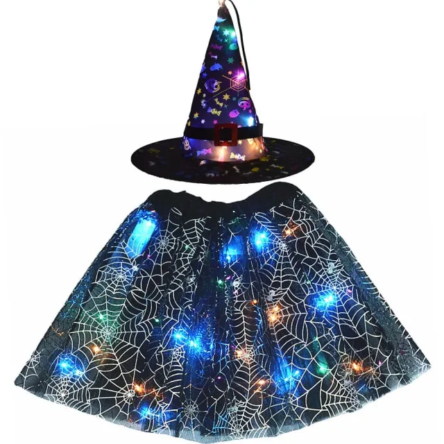 Kids LED Light Up Witch Costume for Halloween