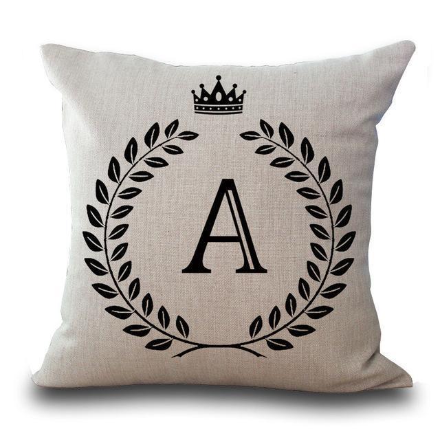 Personalized Alphabet Pillow Cover