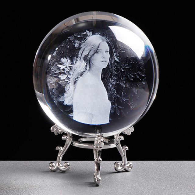 Valentine's Personalized Crystal Photo Ball