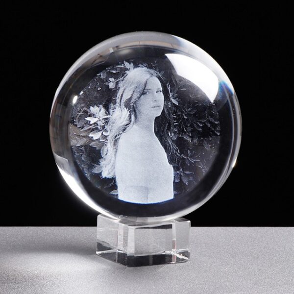 Valentine's Personalized Crystal Photo Ball