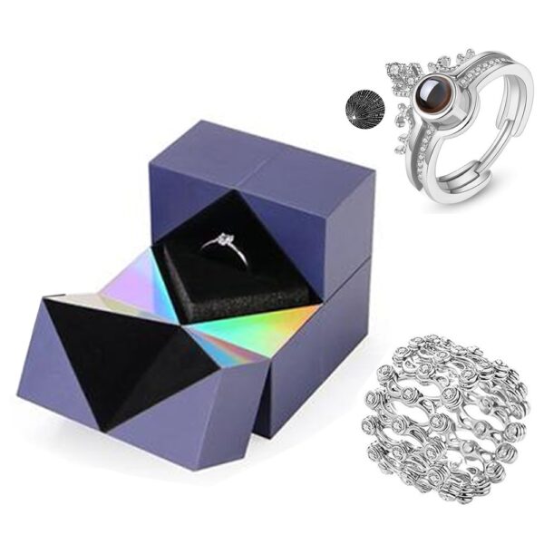 Puzzle Cube Bracelet Ring For Her