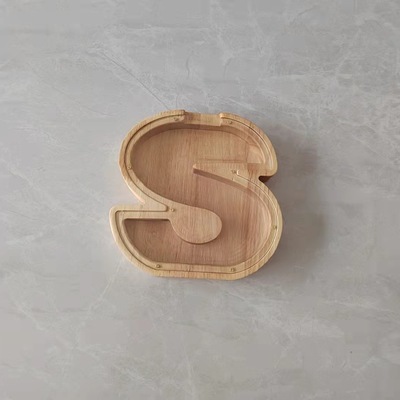 Personalized Wooden Letter Piggy Bank