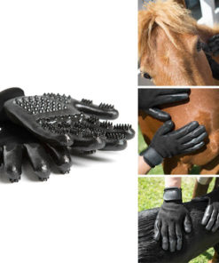 Pet Grooming Gloves For Cats, Dogs & Horses