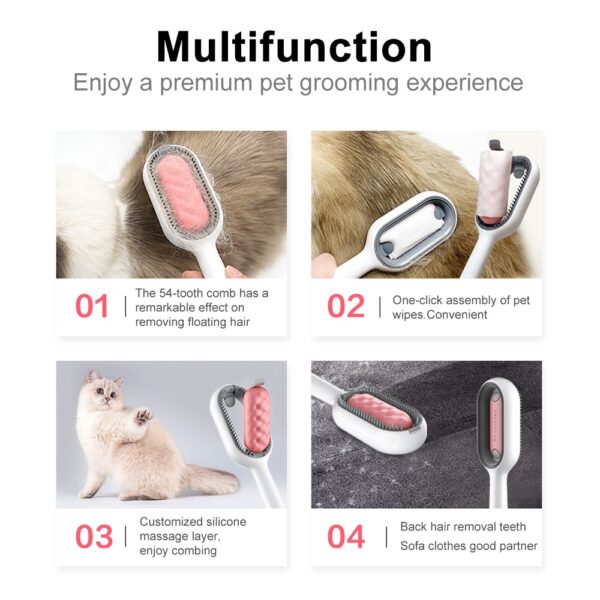 Cat Hair Removal Massaging Shell Comb