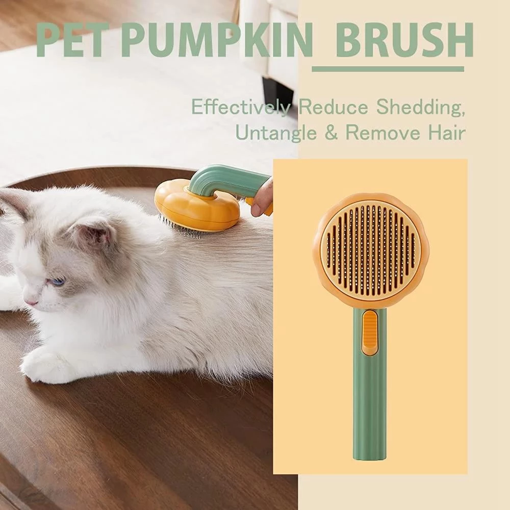 Pumpkin-Shaped Pet Grooming Brush