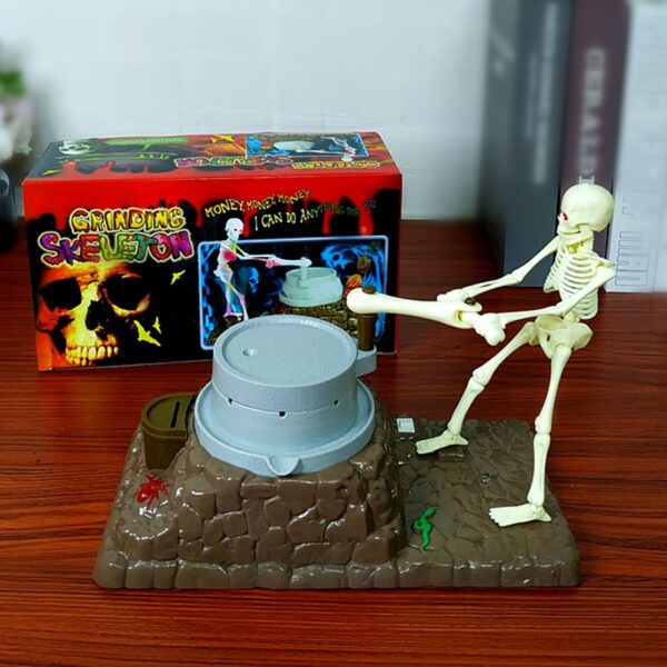 Grinding Scary Skeleton Coin Box