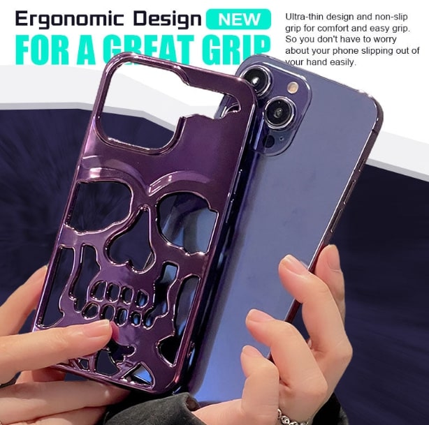 Plated Skull Case Cover For iPhone