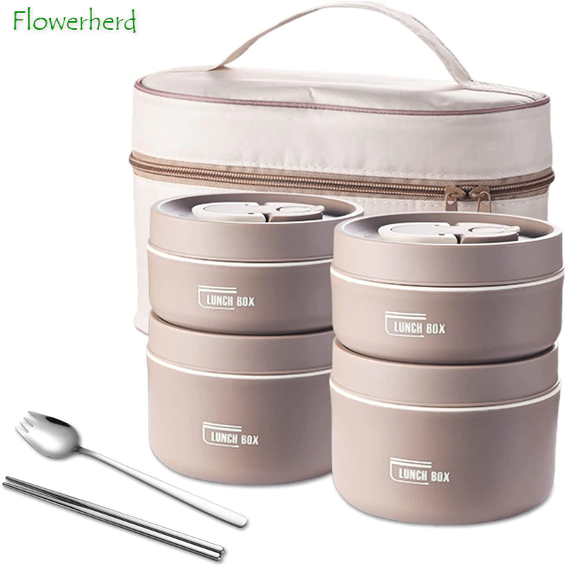 Portable Insulated Lunch Container Set