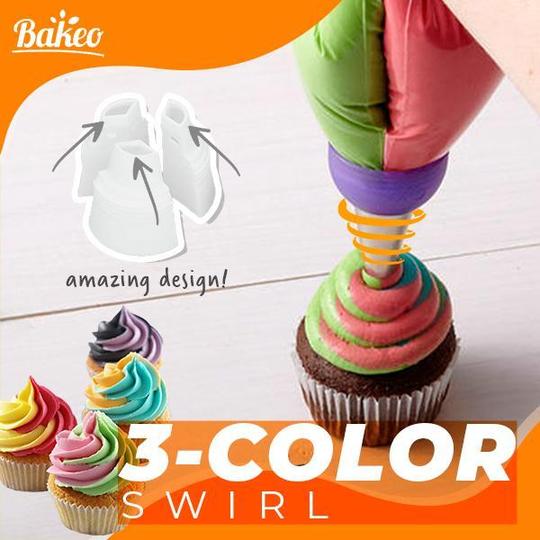 Bakeo Tri-Color Pastry Nozzle