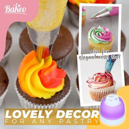 Bakeo Tri-Color Pastry Nozzle