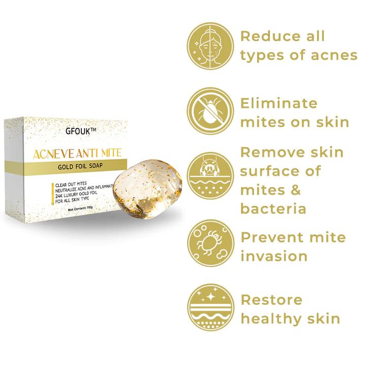 GFOUK AcneVe Anti-Mite Gold Foil Soap