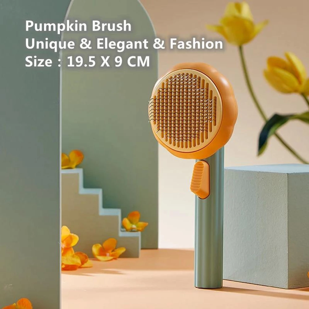 Pumpkin-Shaped Pet Grooming Brush