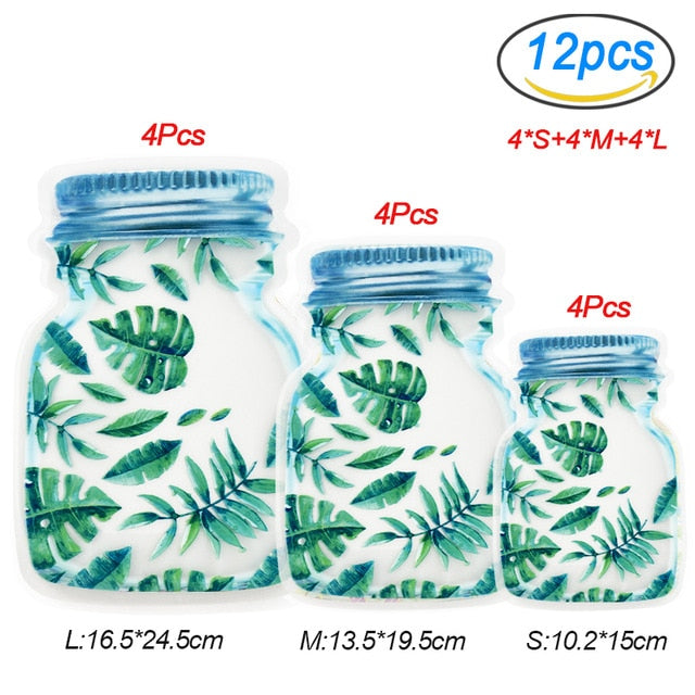 Reusable Mason Bottle Ziplock Bags