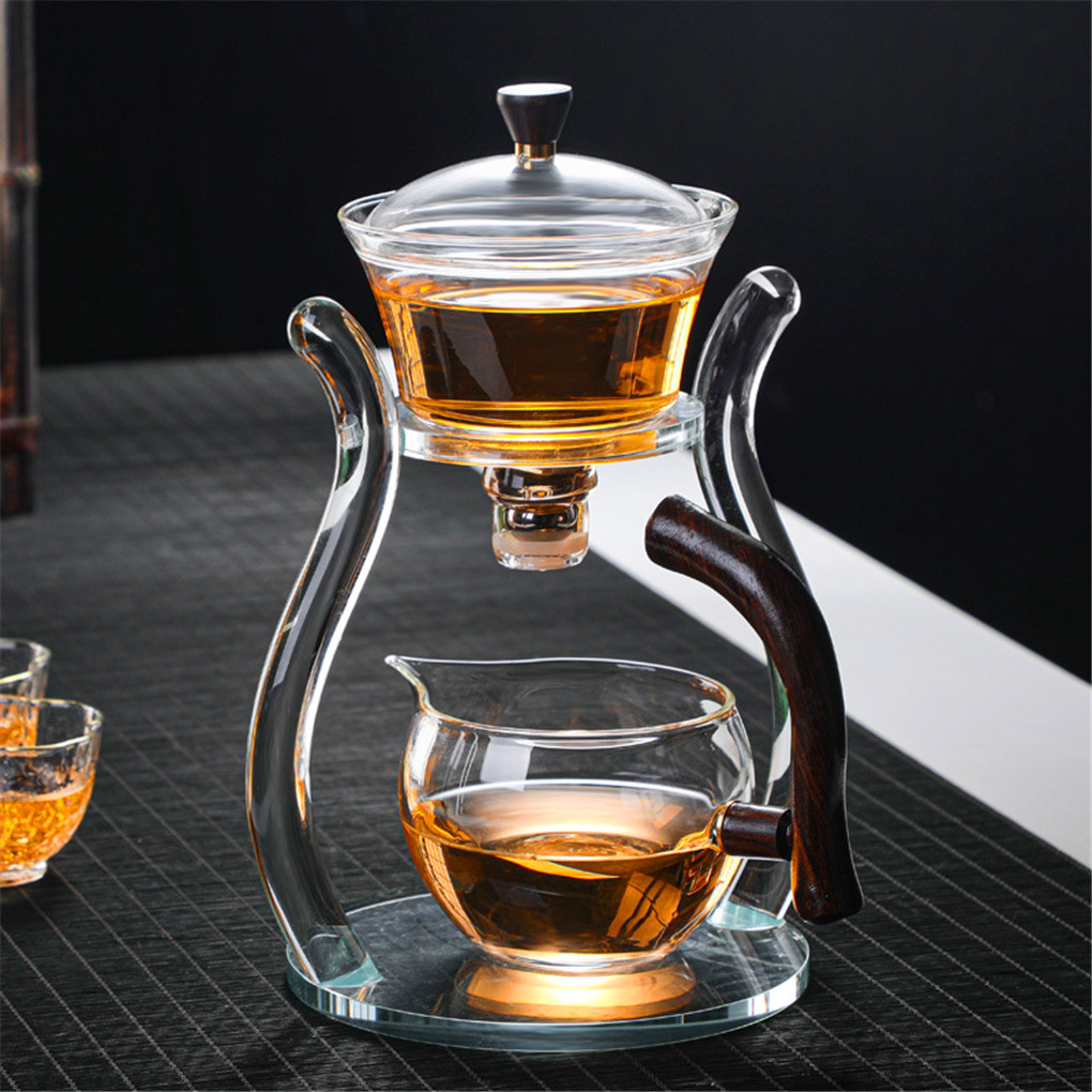 Magnetic Rotating Glass Teapot