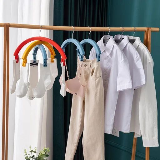 Three-Layer Multifunctional Rainbow Rotating Clothes Hanger