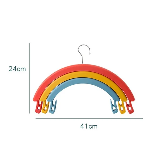 Three-Layer Multifunctional Rainbow Rotating Clothes Hanger