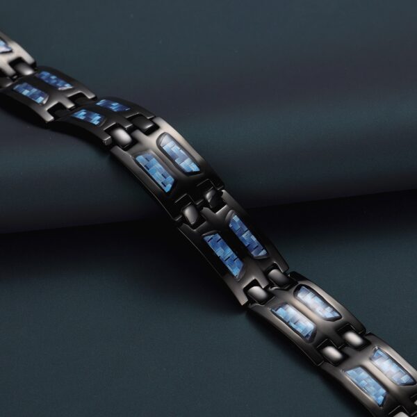 Carbon Blue Titanium Bracelet