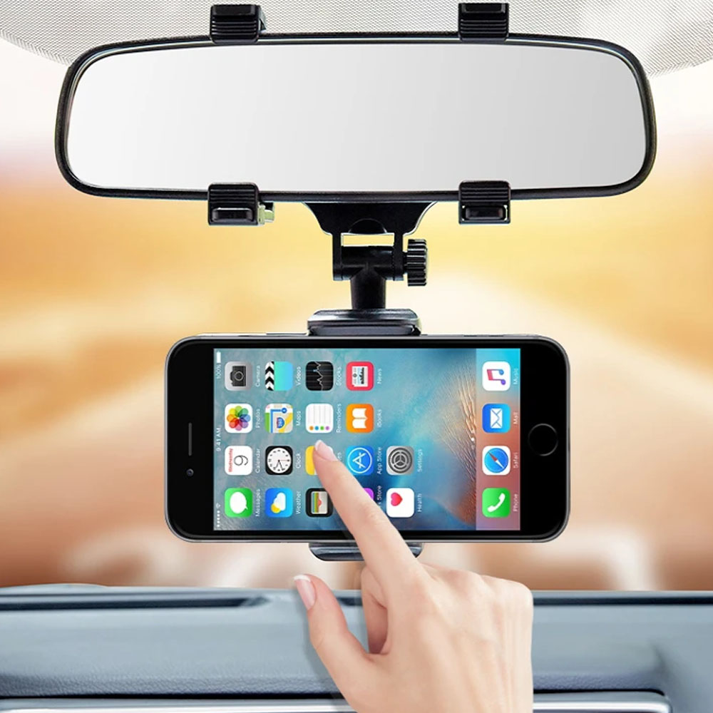 Rear View Mirror Cell Phone Holder Mount