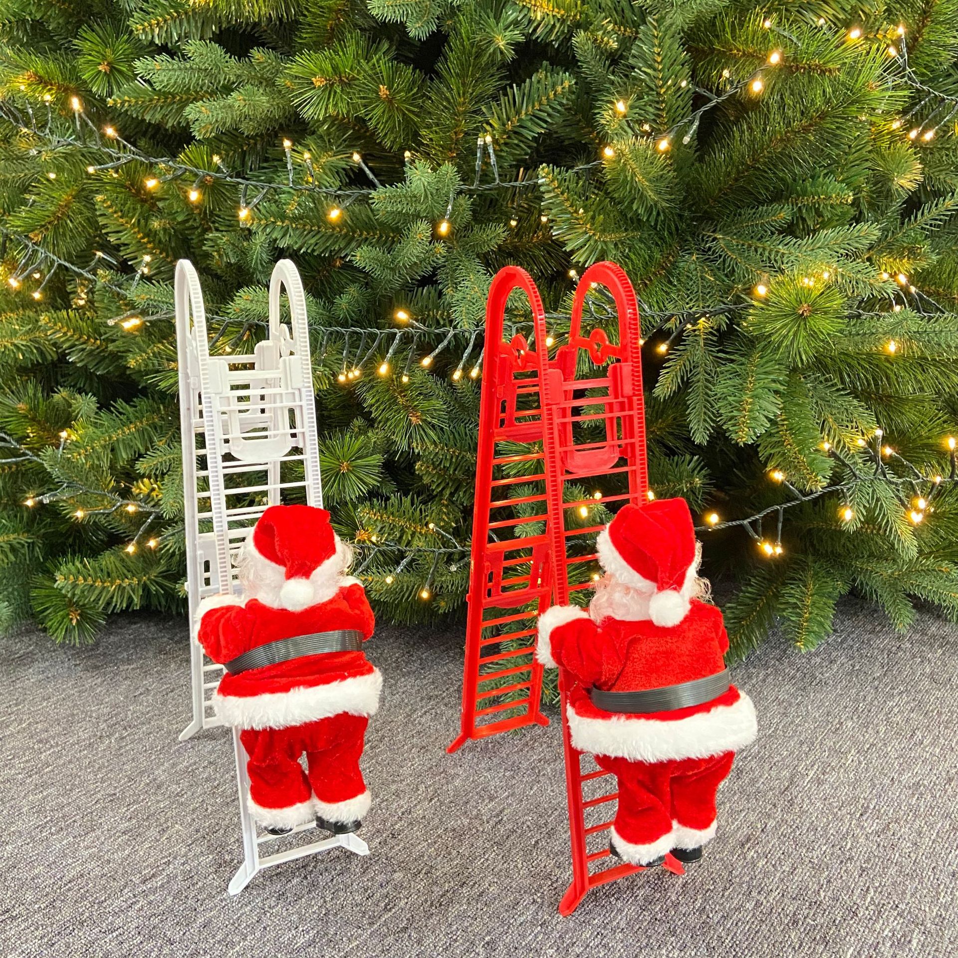 Christmas Double Ladder Santa Decorating Gift