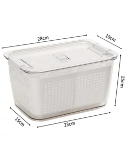 3 in 1 Draining Crisper With Strainer Container