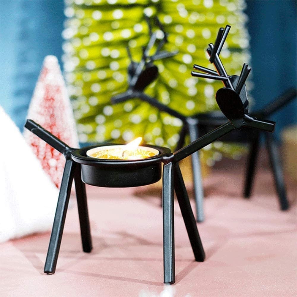 Christmas Reindeer Tea Light Candle Holder