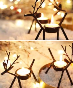 Christmas Reindeer Tea Light Candle Holder