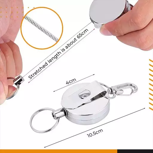 Retractable Keychain with Belt Clip