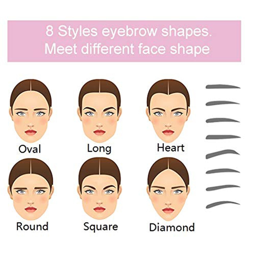 Reusable 8 Styles Eyebrow Shaping Template