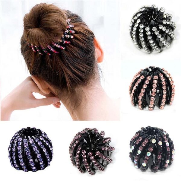 Rhinestone Bird's Nest Hairpin