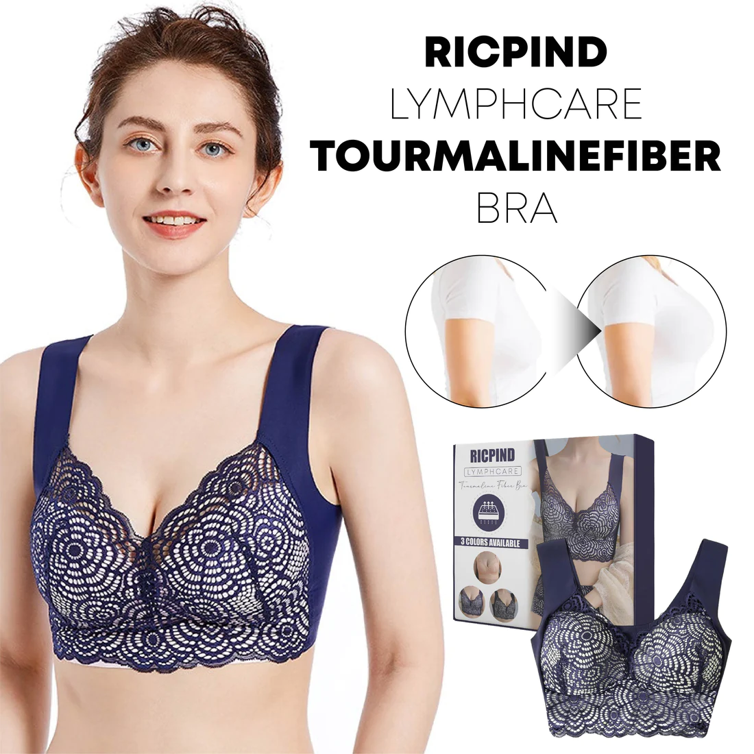 Ricpind LymphCare TourmalineFiber Bra