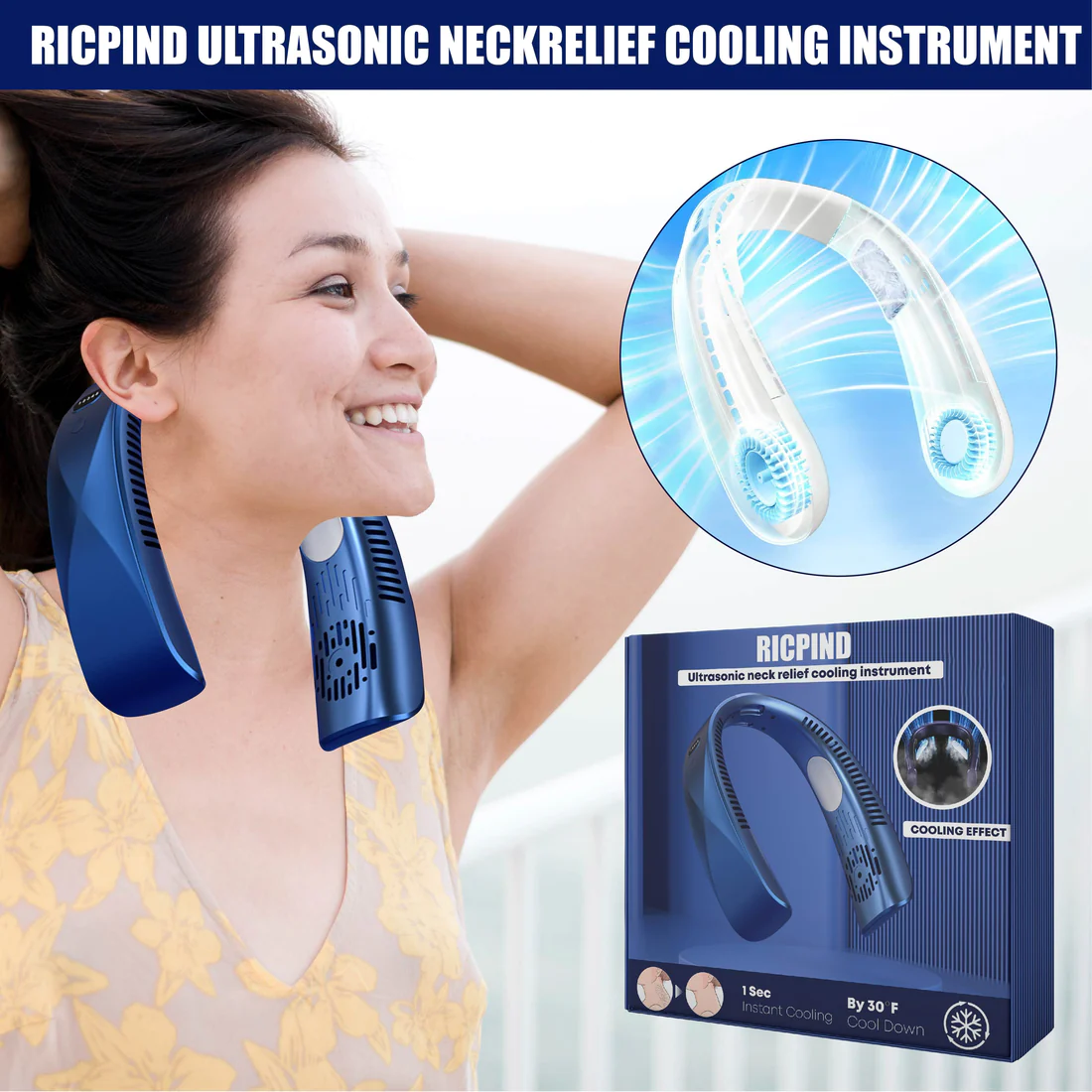 Ricpind Ultrasonic NeckRelief Cooling Instrument