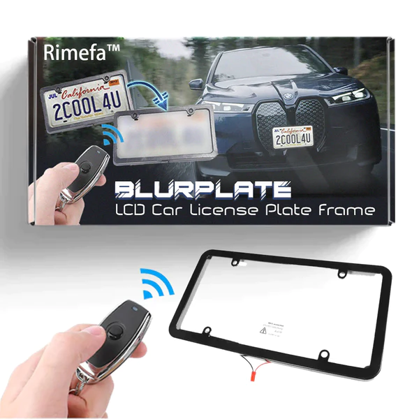 Rimefa Anti-Tracking AUTO BlurPlate LCD Car License Plate Frame