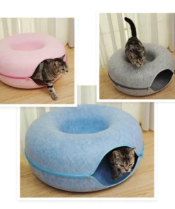 Felt Tunnel Cat Nest