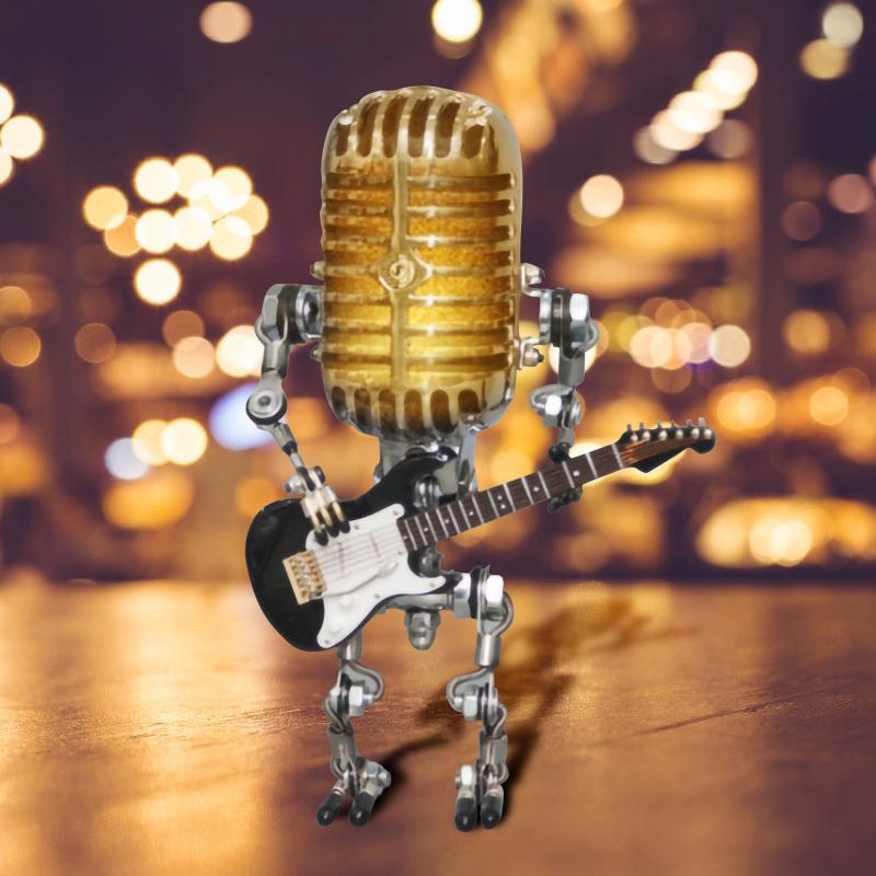 Vintage Microphone Robot Desk Lamp