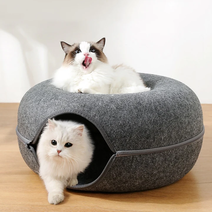 Felt Tunnel Cat Nest