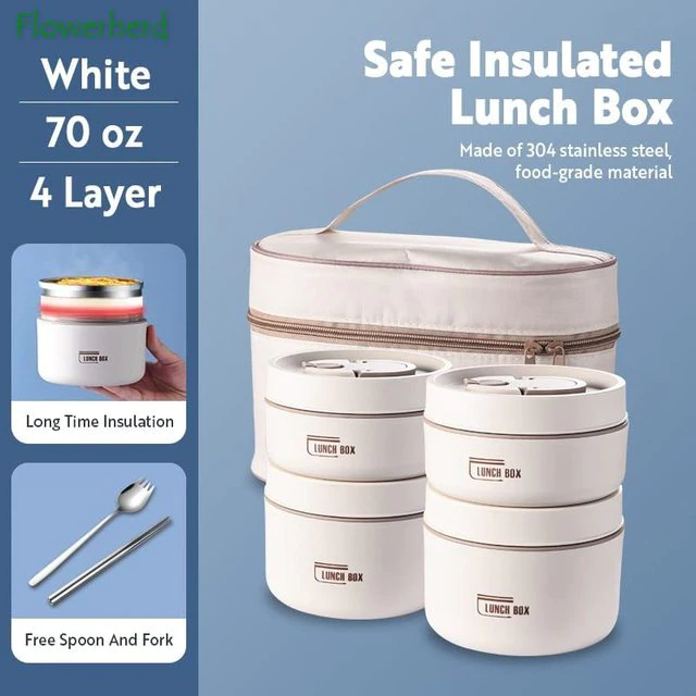 Portable Insulated Lunch Container Set